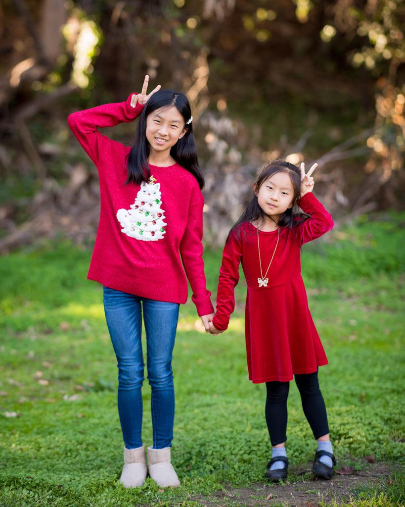 natural smiles during family portraits