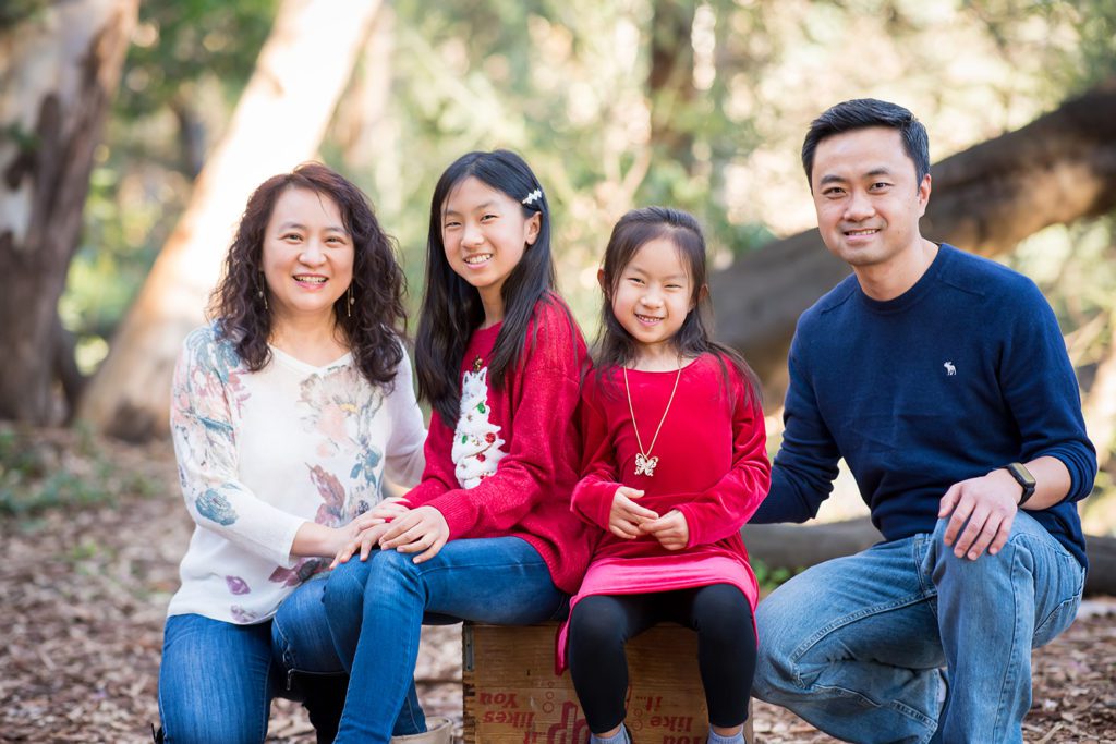 natural smiles during family portraits