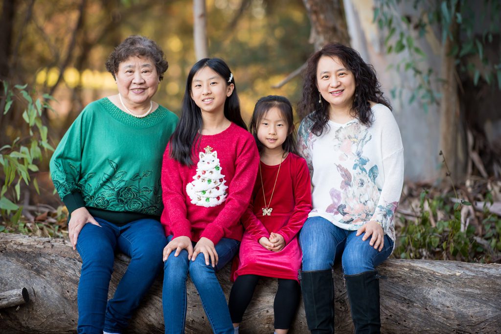 natural smiles during family portraits