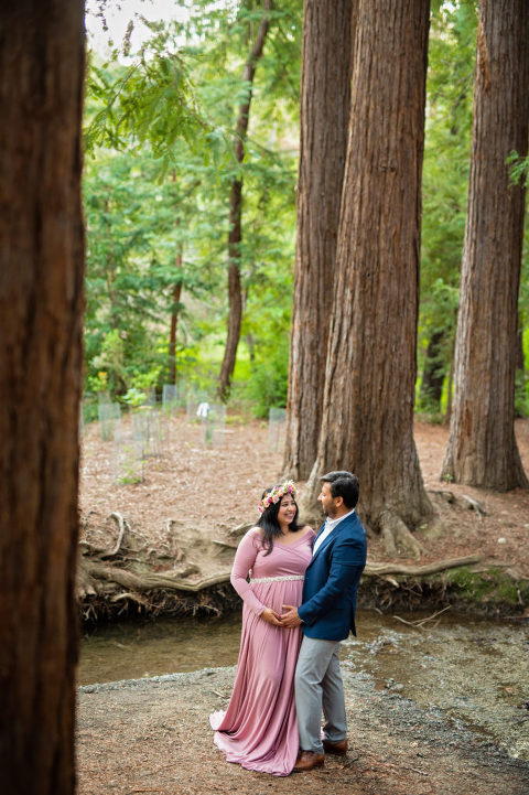 maternity portraits at the redwood nature preserve