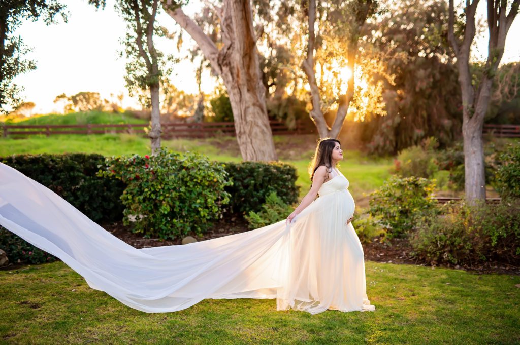 Golden Hour Maternity Portraits At Shoreline Lake Park