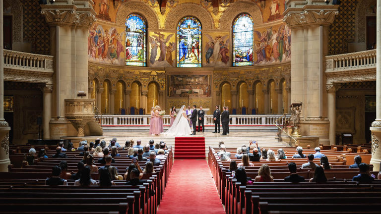 wedding photography at the Stanford Memorial Church