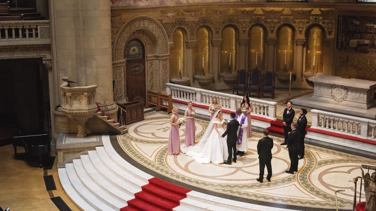 wedding photography at the Stanford Memorial Church