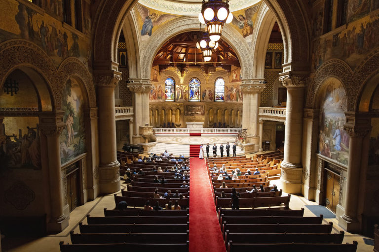 wedding photography at the Stanford Memorial Church