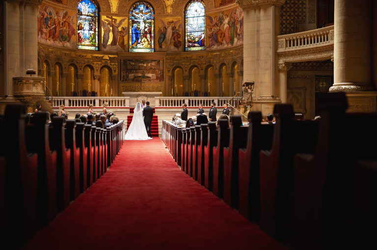 wedding photography at the Stanford Memorial Church