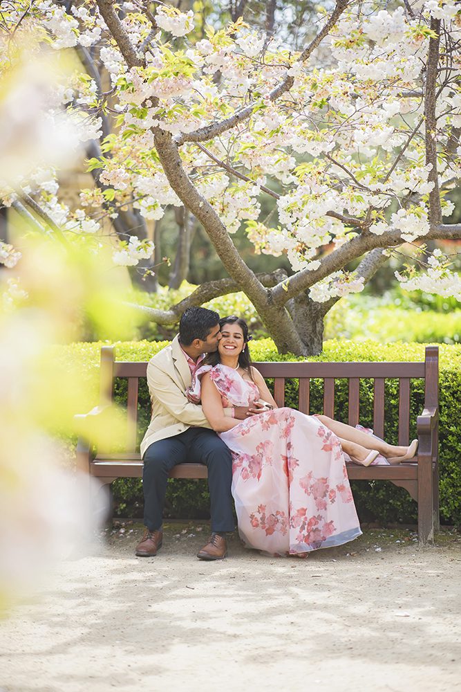 happy couple portraits at Stanford