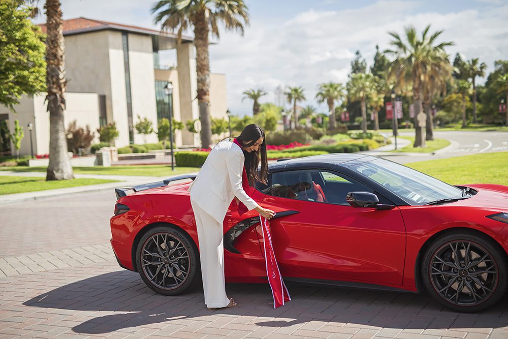 fun Graduation portraits at Santa Clara