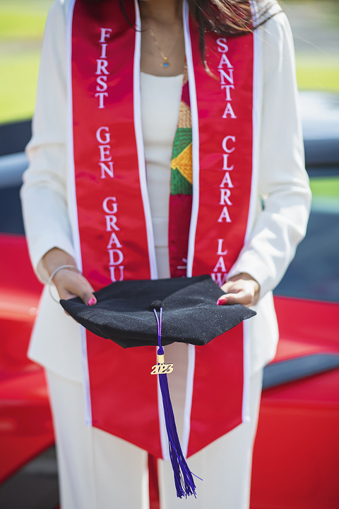 fun Graduation portraits at Santa Clara