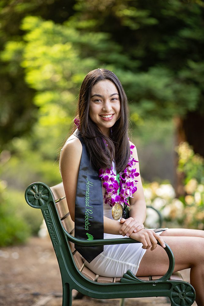 High school graduation portraits in Saratoga