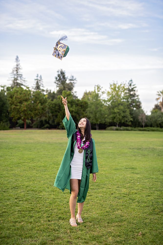 High school graduation portraits in Saratoga