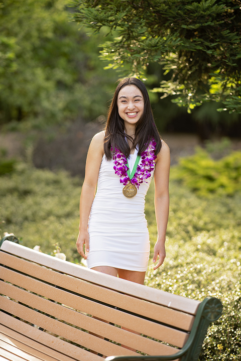 High school graduation portraits in Saratoga