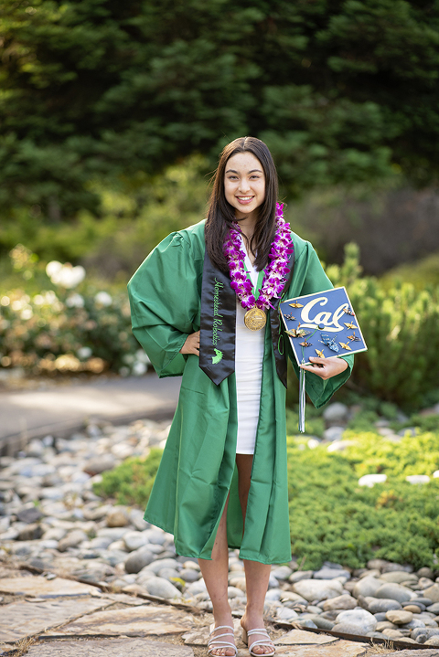 High school graduation portraits in Saratoga