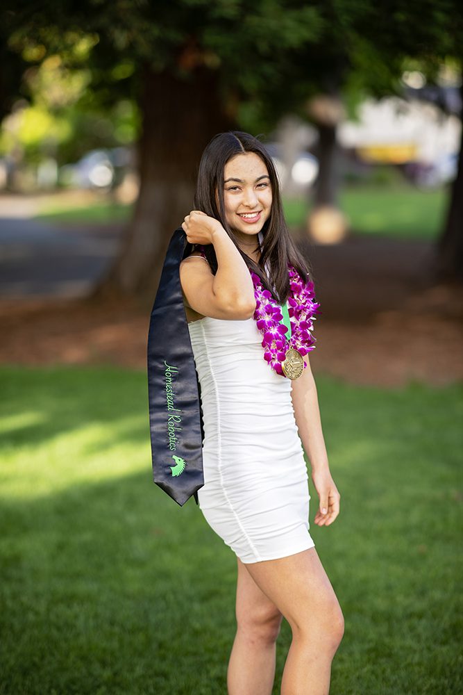 High school graduation portraits in Saratoga