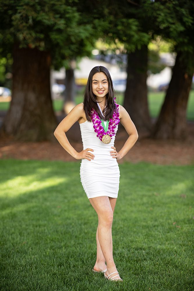 High school graduation portraits in Saratoga
