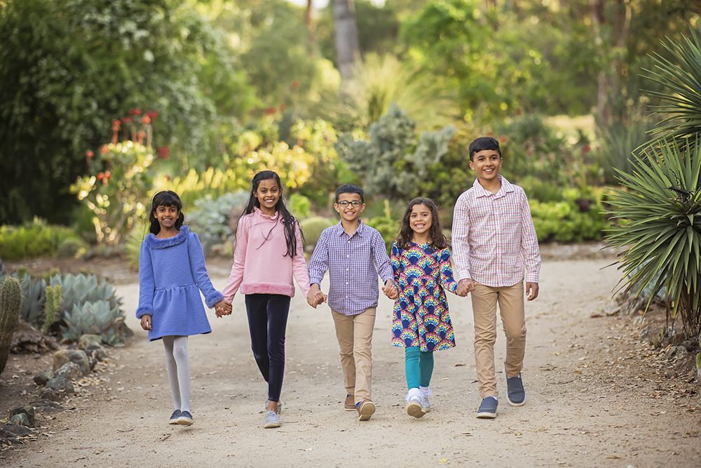 Family portraits at the Arizona Cactus Garden