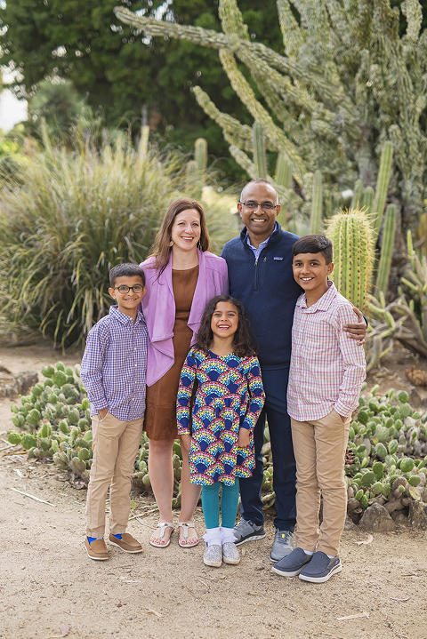 Family portraits at the Arizona Cactus Garden