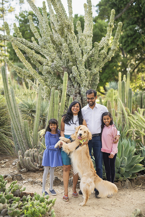 Family portraits at the Arizona Cactus Garden