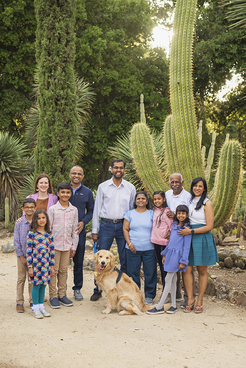 Family portraits at the Arizona Cactus Garden