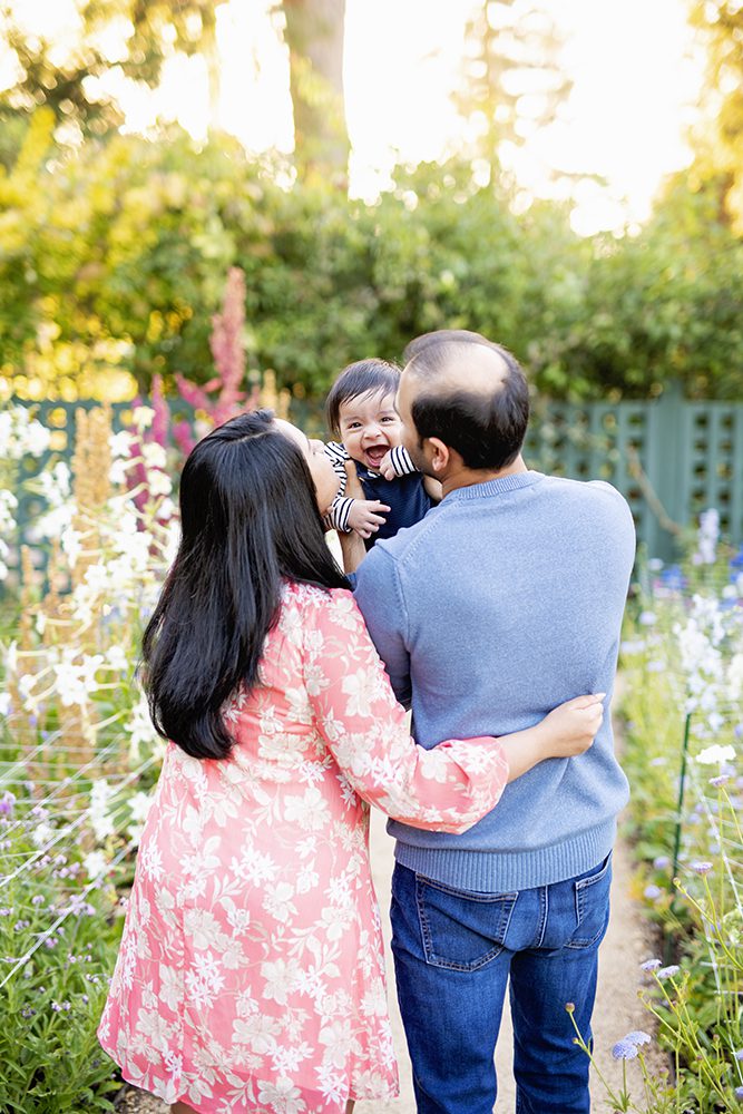 family portraits at the Elizabeth Gamble Garden