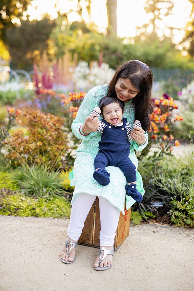 family portraits at the Elizabeth Gamble Garden