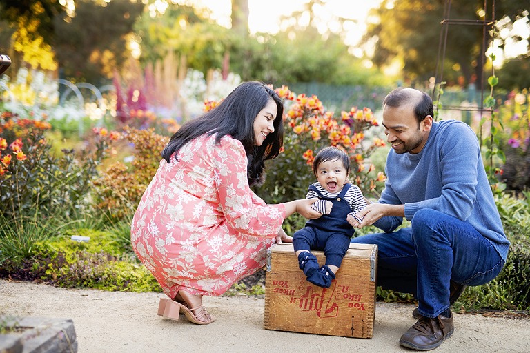 family portraits at the Elizabeth Gamble Garden