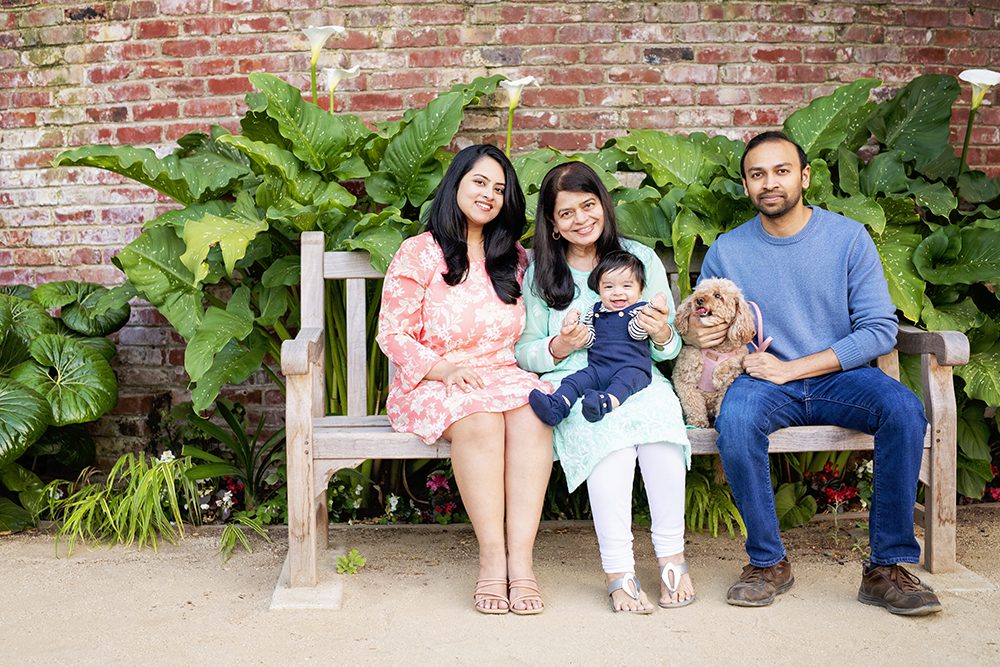 family portraits at the Elizabeth Gamble Garden