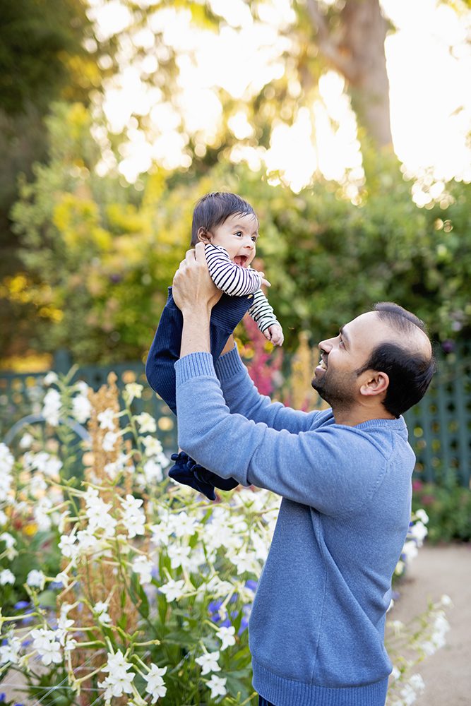 family portraits at the Elizabeth Gamble Garden