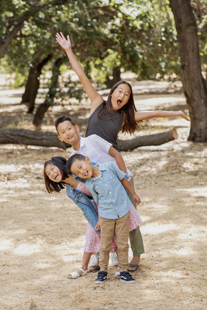 Family portraits at Stanford's Arizona Cactus Garden