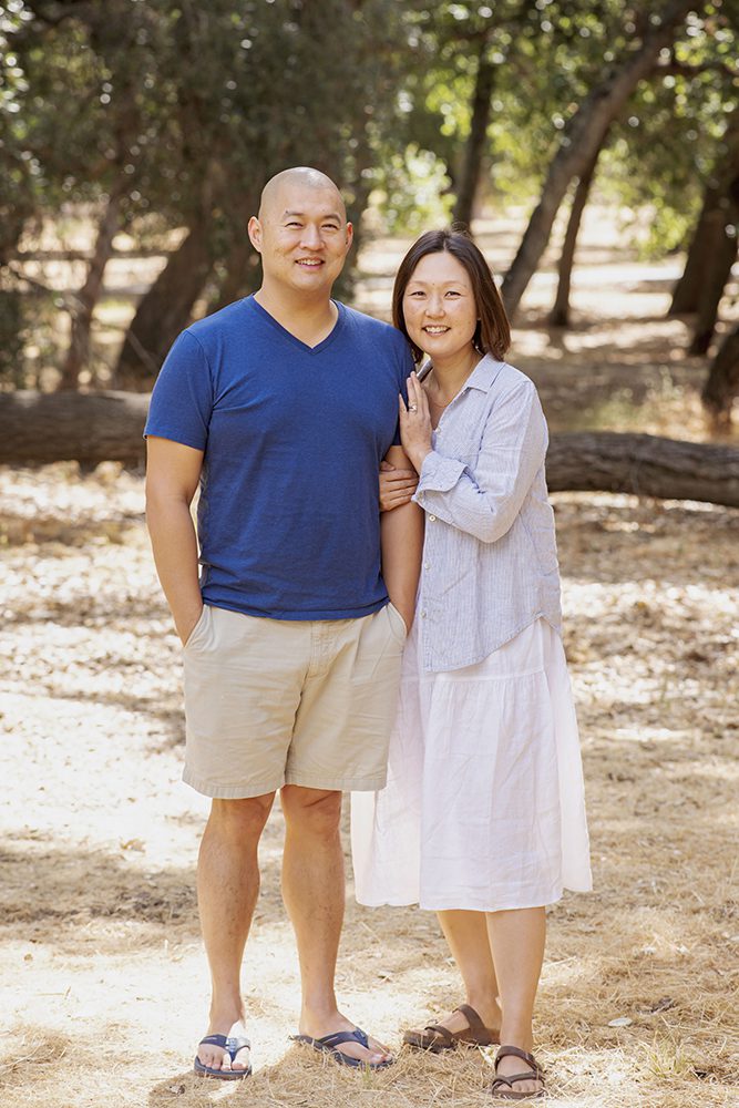 Family portraits at Stanford's Arizona Cactus Garden