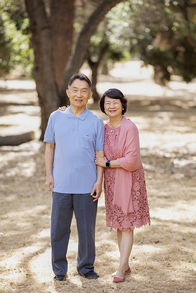 Family portraits at Stanford's Arizona Cactus Garden