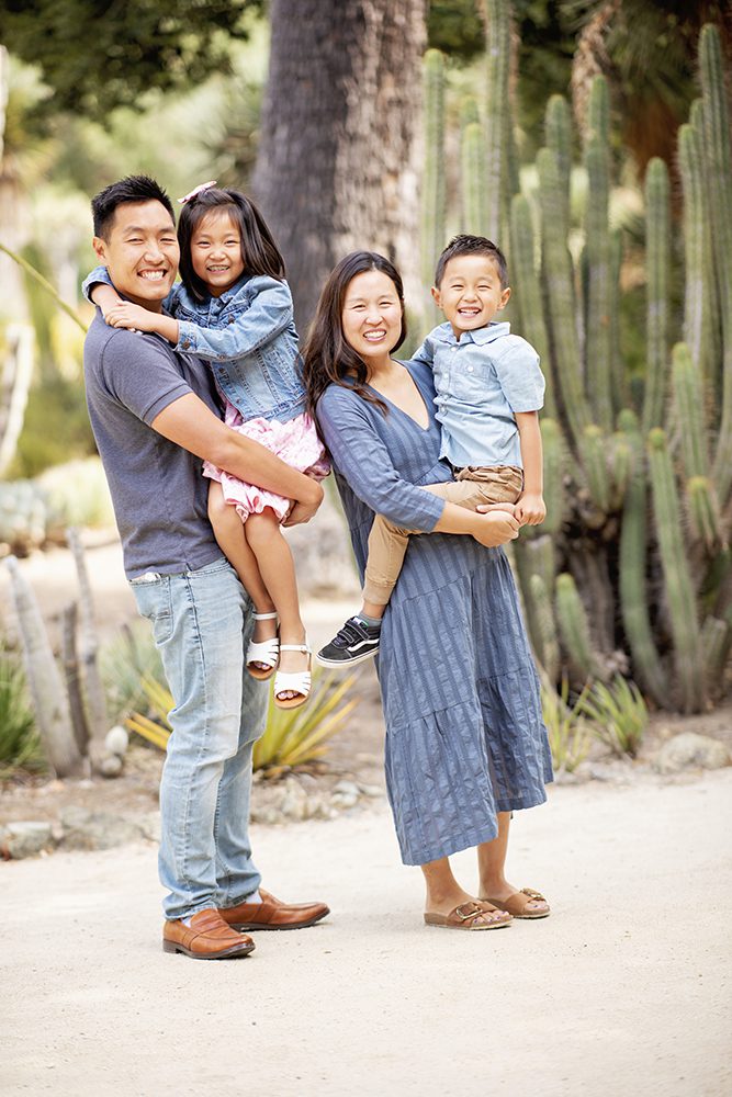Family portraits at Stanford's Arizona Cactus Garden