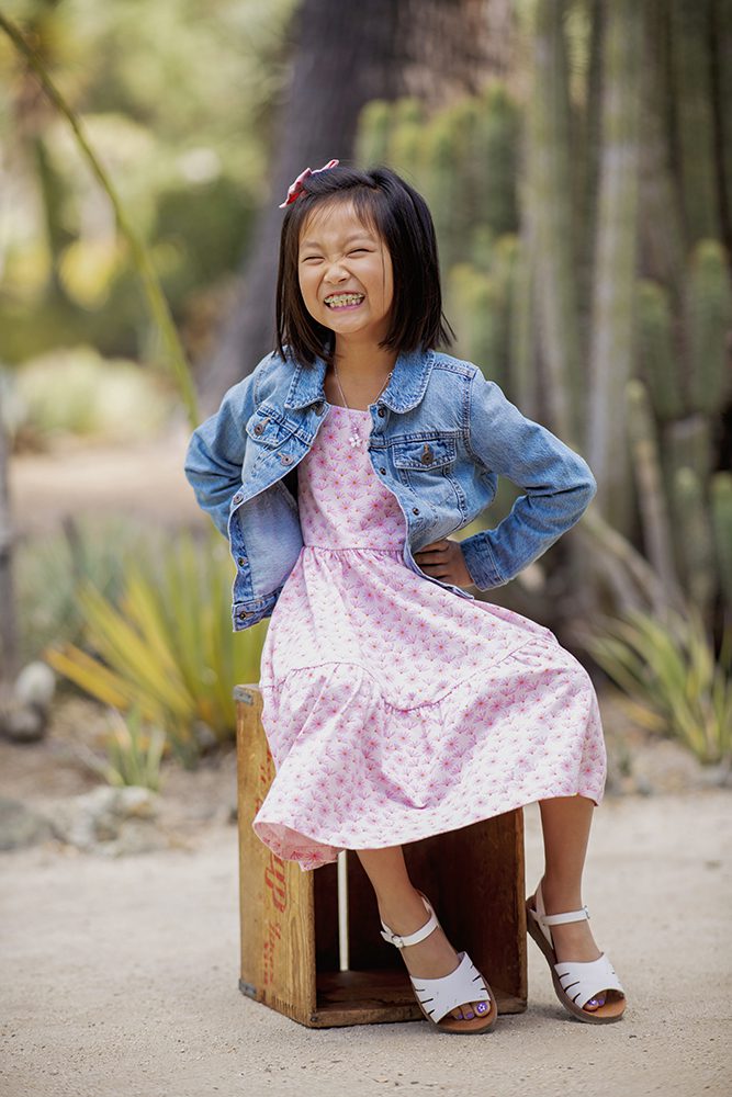 Family portraits at Stanford's Arizona Cactus Garden