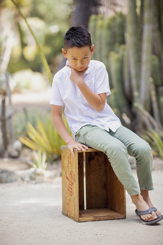 Family portraits at Stanford's Arizona Cactus Garden