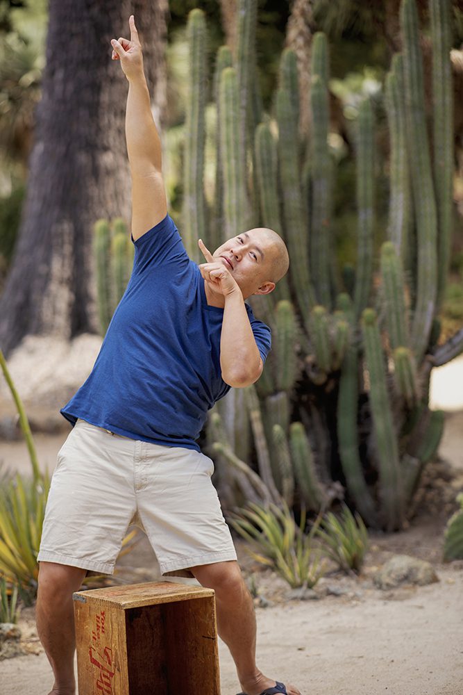 Family portraits at Stanford's Arizona Cactus Garden