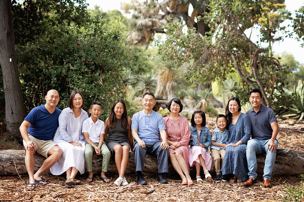 Family portraits at Stanford's Arizona Cactus Garden
