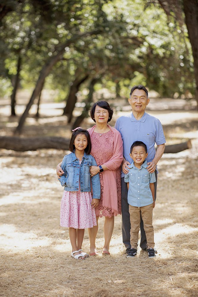 Family portraits at Stanford's Arizona Cactus Garden