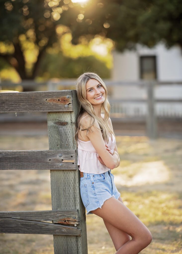 senior portraits at bernal ranch park