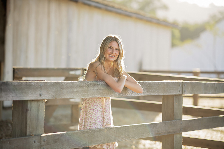 senior portraits at bernal ranch park