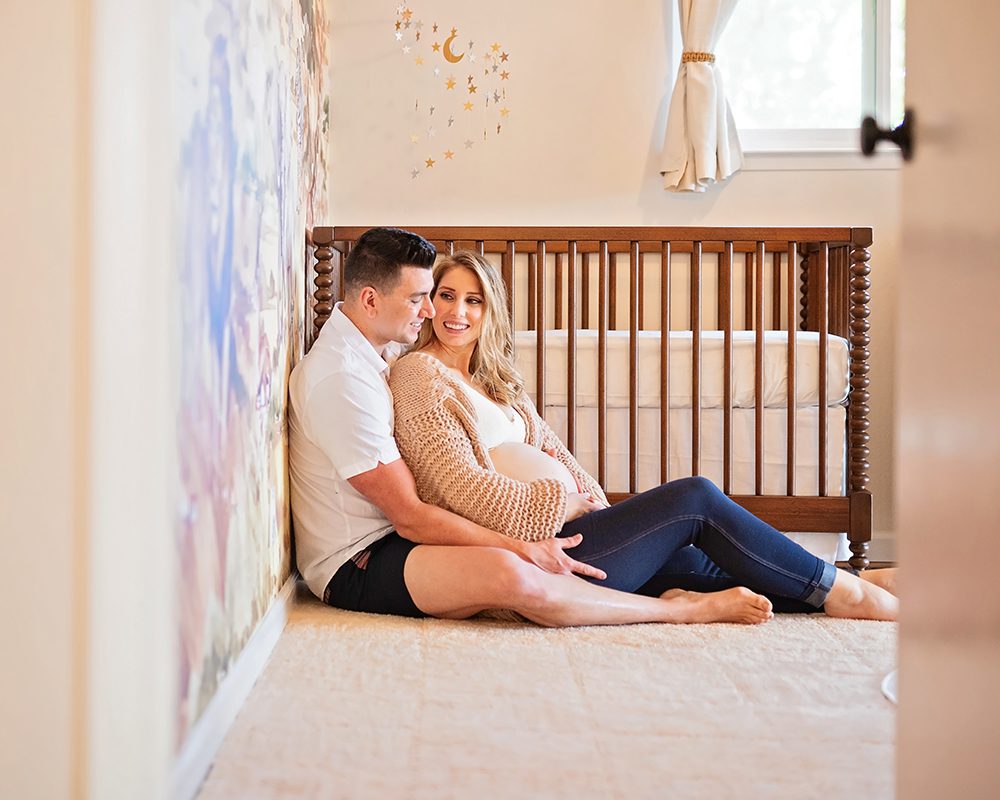 in home maternity portraits in Morgan Hill