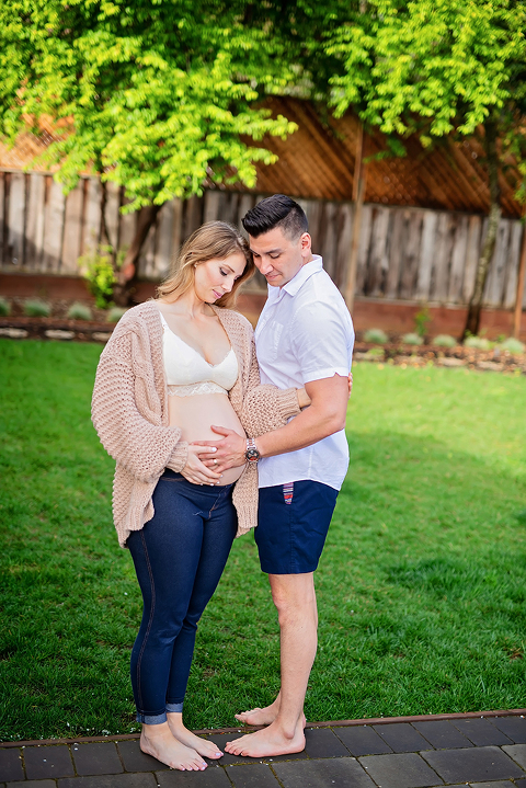 In Home Maternity Portraits In Morgan Hill - Steven Cotton Photography