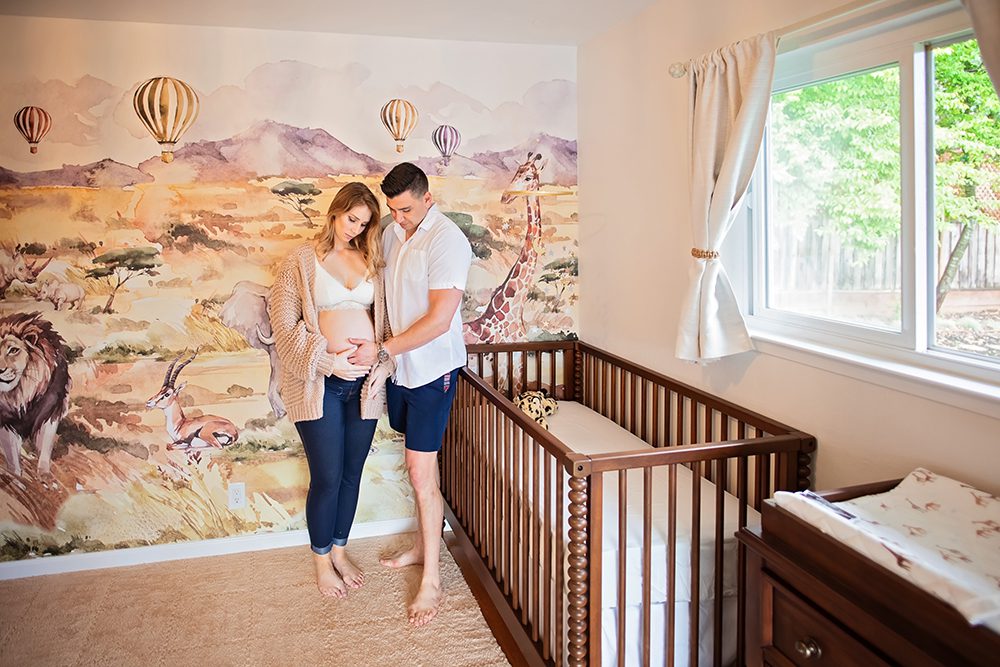 in home maternity portraits in Morgan Hill