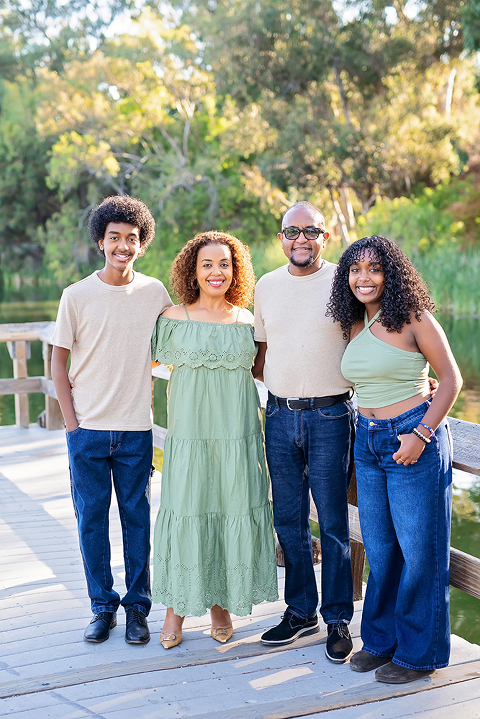 early morning family portraits at Vasona Park