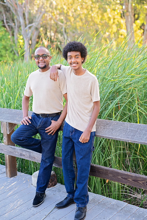 early morning family portraits at Vasona Park