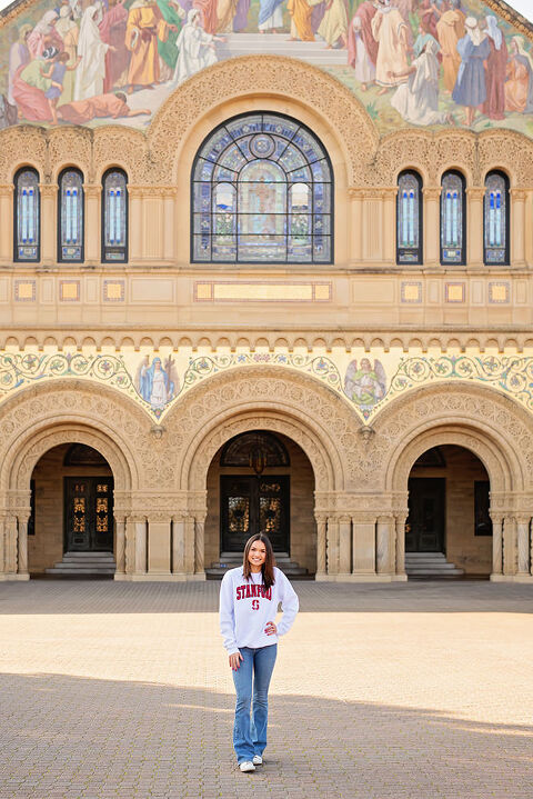 high school senior portraits at Stanford University