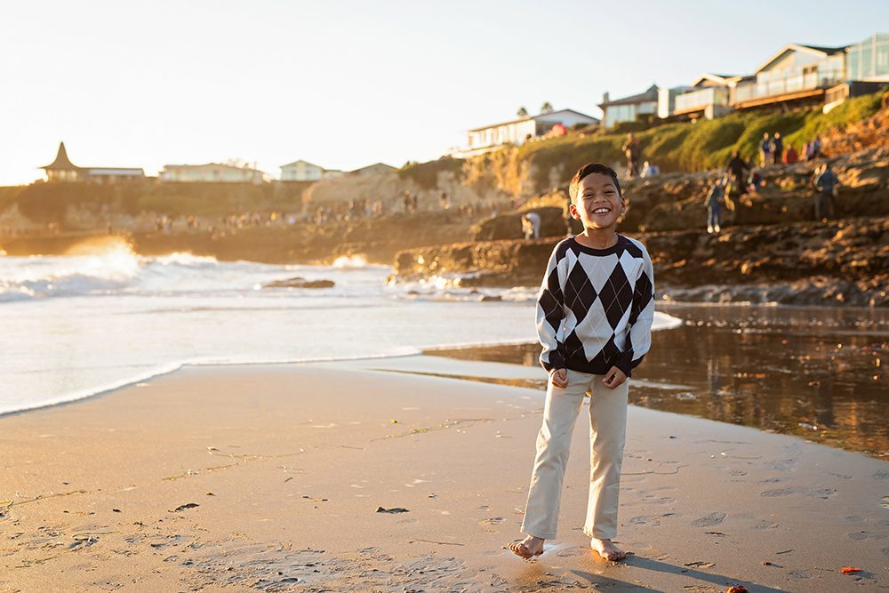 family portraits at Natural Bridges Beach
