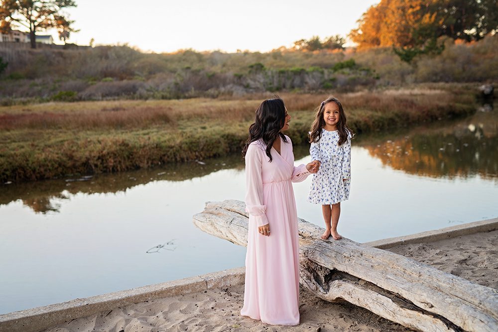 family portraits at Natural Bridges Beach