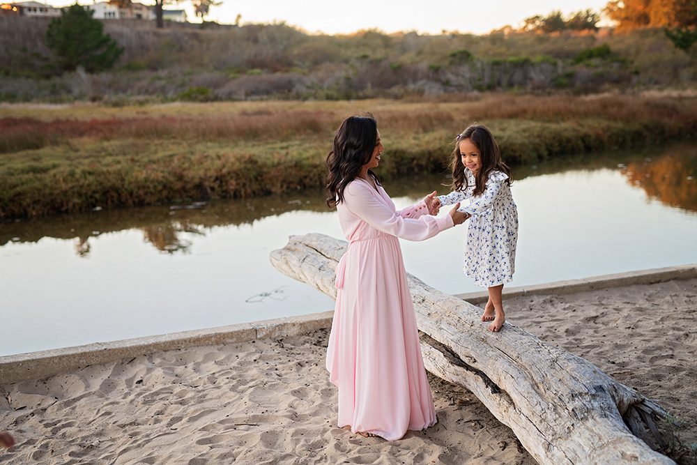 family portraits at Natural Bridges Beach