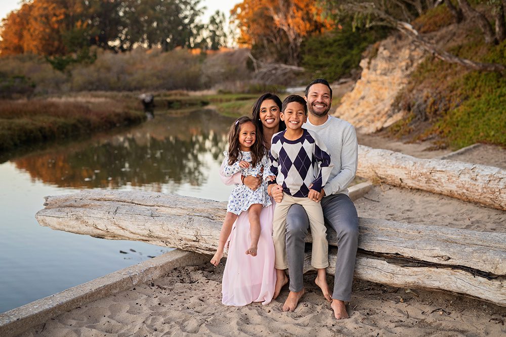 family portraits at Natural Bridges Beach