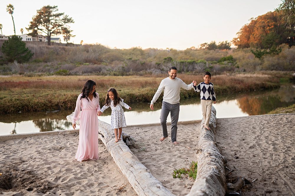 family portraits at Natural Bridges Beach
