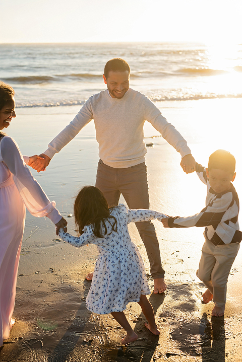 family portraits at Natural Bridges Beach